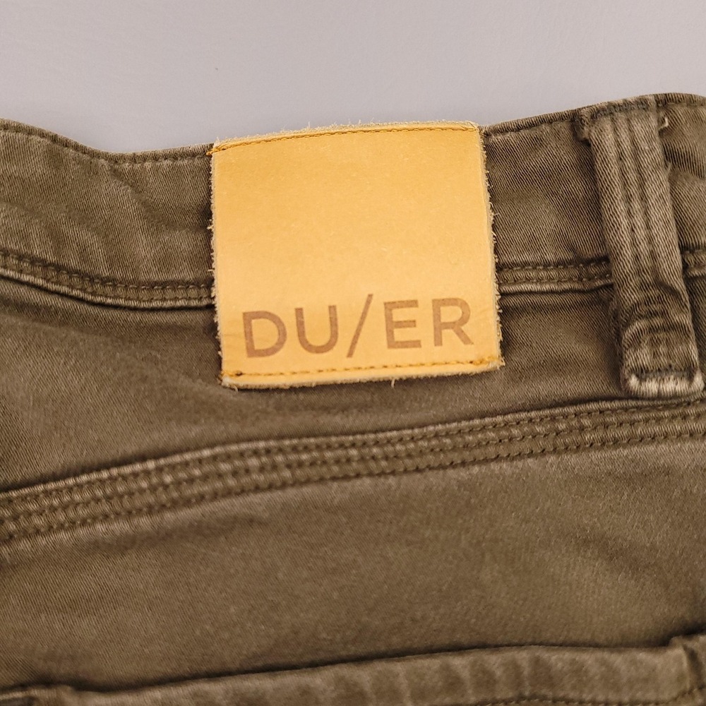 DUER N2X Relaxed Fit Pants Mens 30x32 Olive Green Stretch Performance Casual - Picture 13 of 14